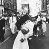 News of the Japanese surrender elicits kiss