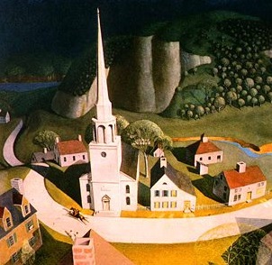 The Midnight Ride of Paul Revere by Grant Wood