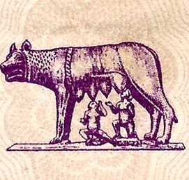 Romulus and Remus suckled by a she wolf